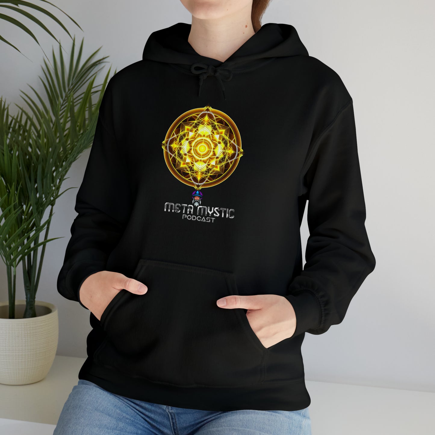 META MYSTIC PODCAST 'Golden Heart' Unisex Heavy Blend™ Hooded Sweatshirt