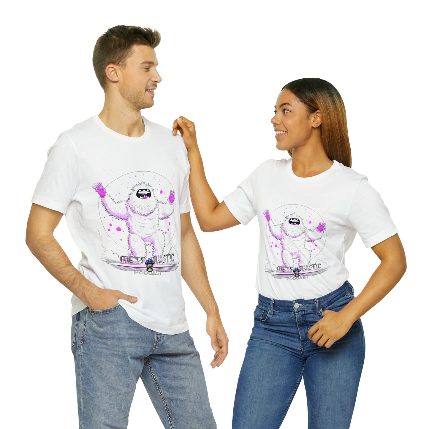 YETI UFO SPIRIT ANIMAL -META MYSTIC PODCAST Unisex Jersey Short Sleeve Tee