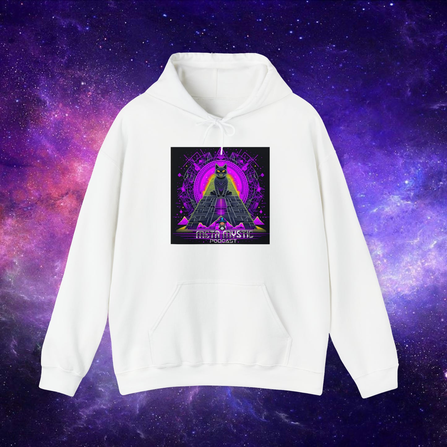 META MYSTIC PODCAST EGYPTIAN CATS Unisex Heavy Blend™ Hooded Sweatshirt