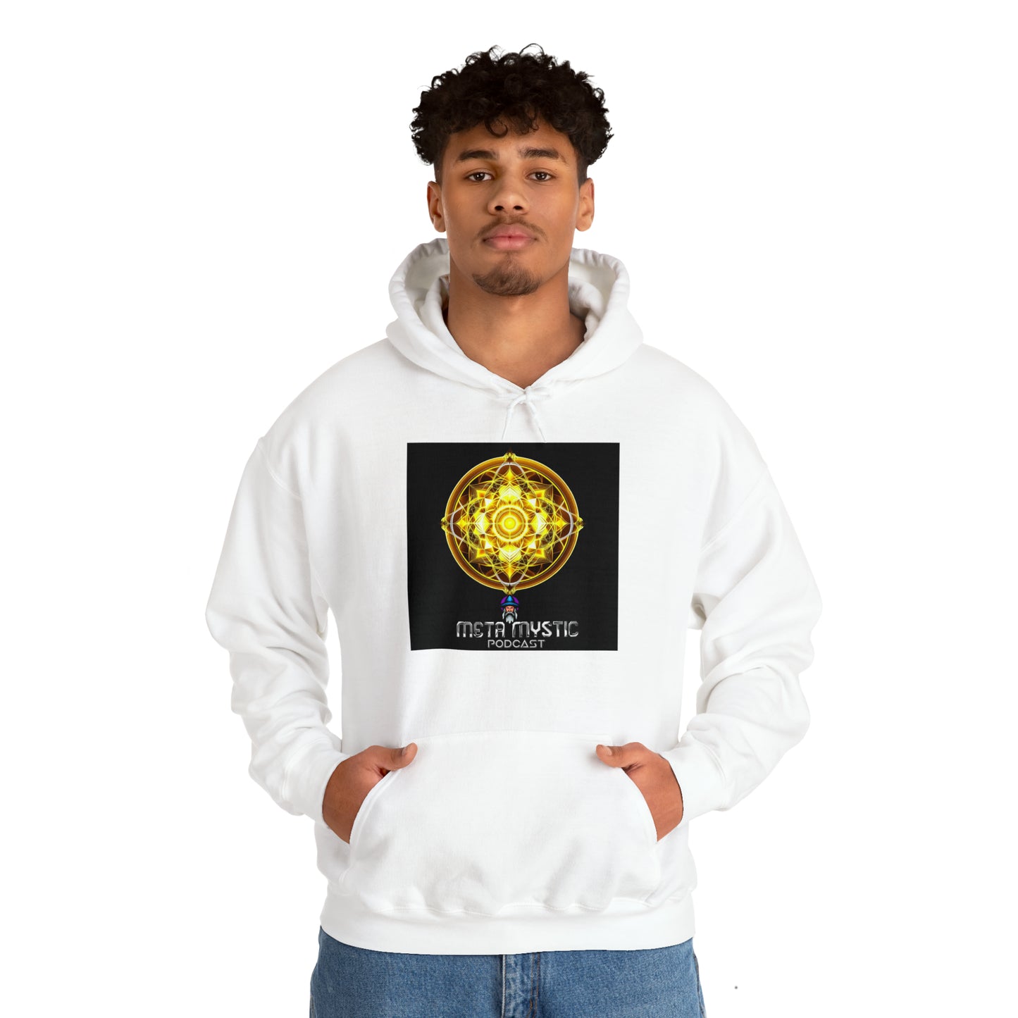 META MYSTIC PODCAST 'Golden Heart' Unisex Heavy Blend™ Hooded Sweatshirt