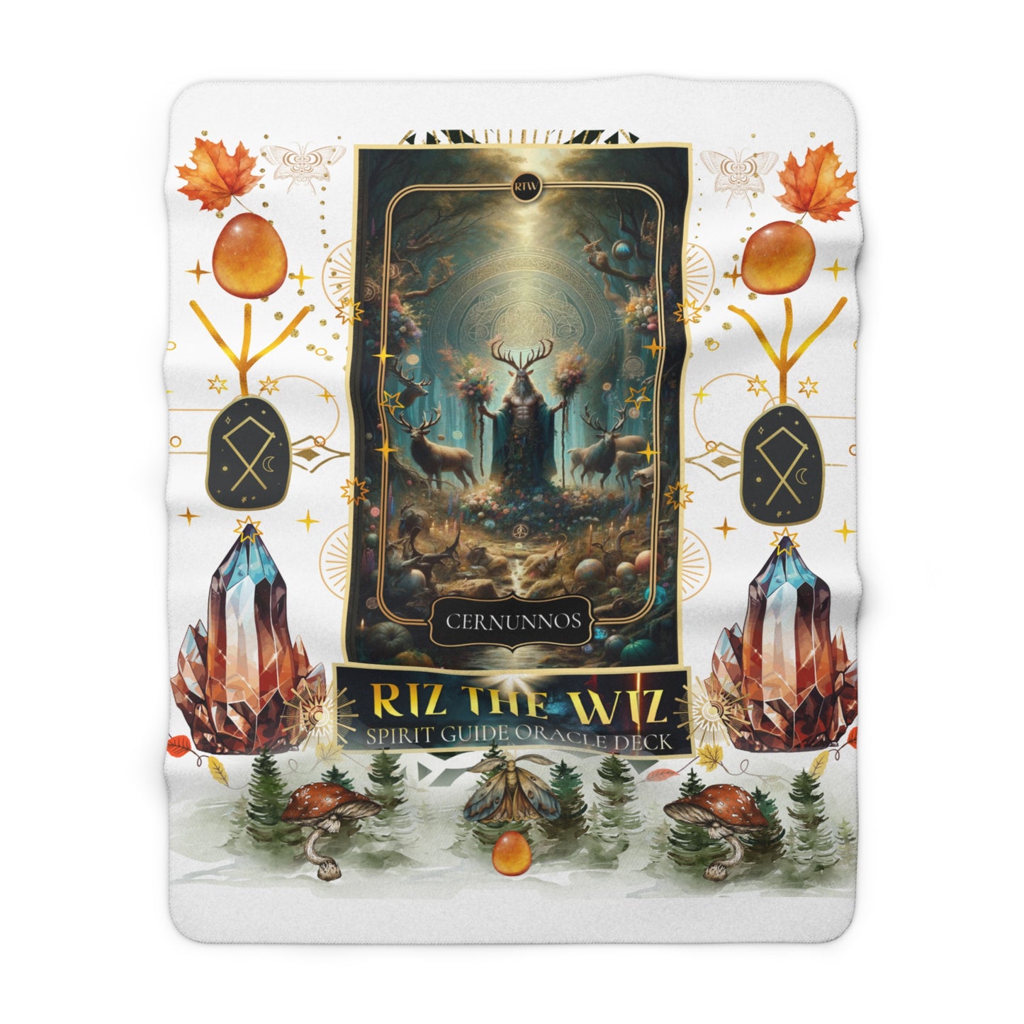 Cozy Cernunnos Forest Guardian Blanket