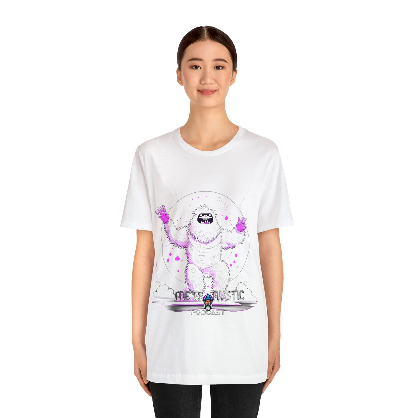 YETI UFO SPIRIT ANIMAL -META MYSTIC PODCAST Unisex Jersey Short Sleeve Tee