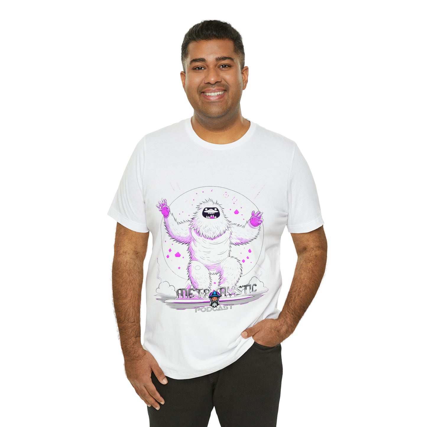 YETI UFO SPIRIT ANIMAL -META MYSTIC PODCAST Unisex Jersey Short Sleeve Tee