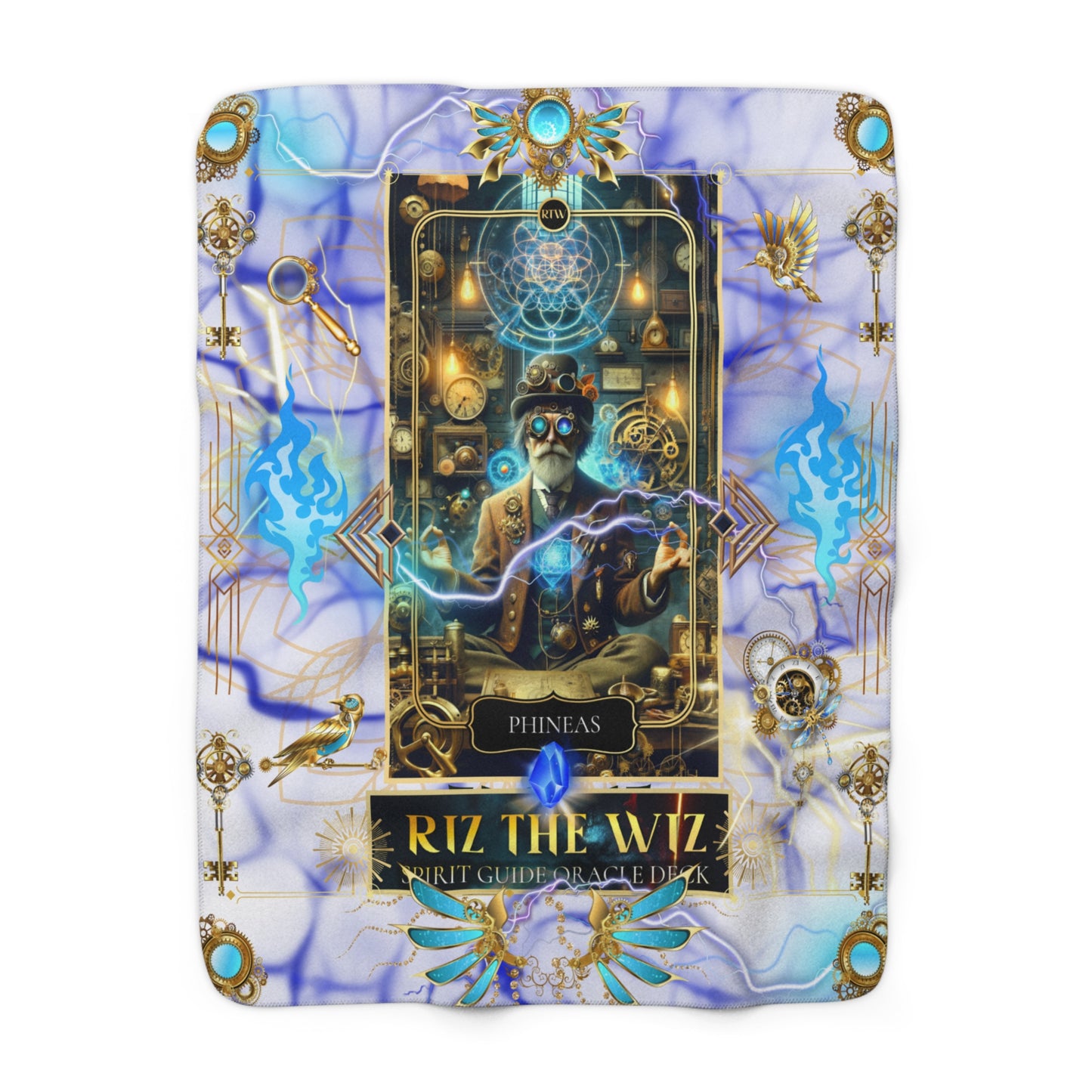 Phineas Steampunk Mystic Cozy Sherpa Fleece Blanket