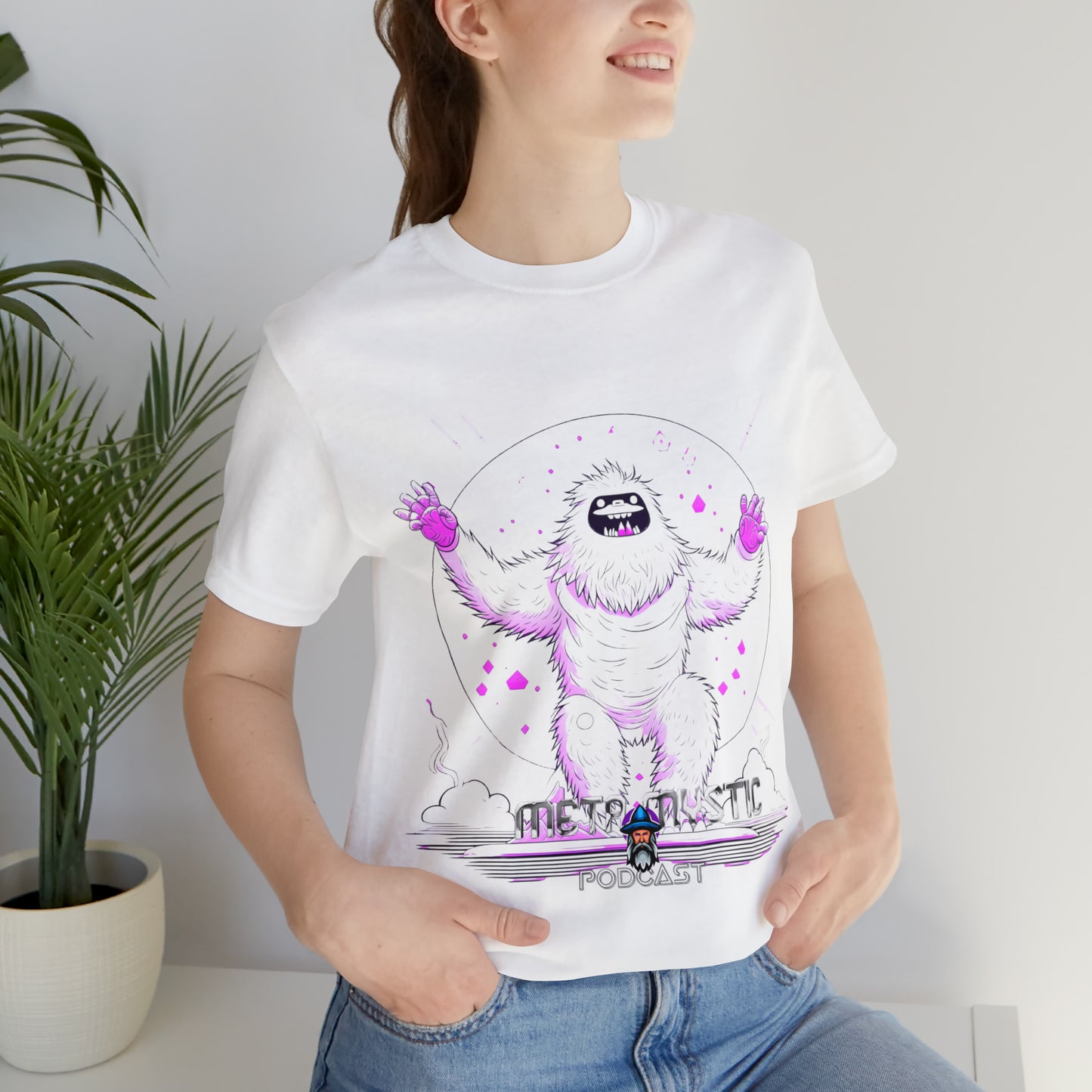 YETI UFO SPIRIT ANIMAL -META MYSTIC PODCAST Unisex Jersey Short Sleeve Tee