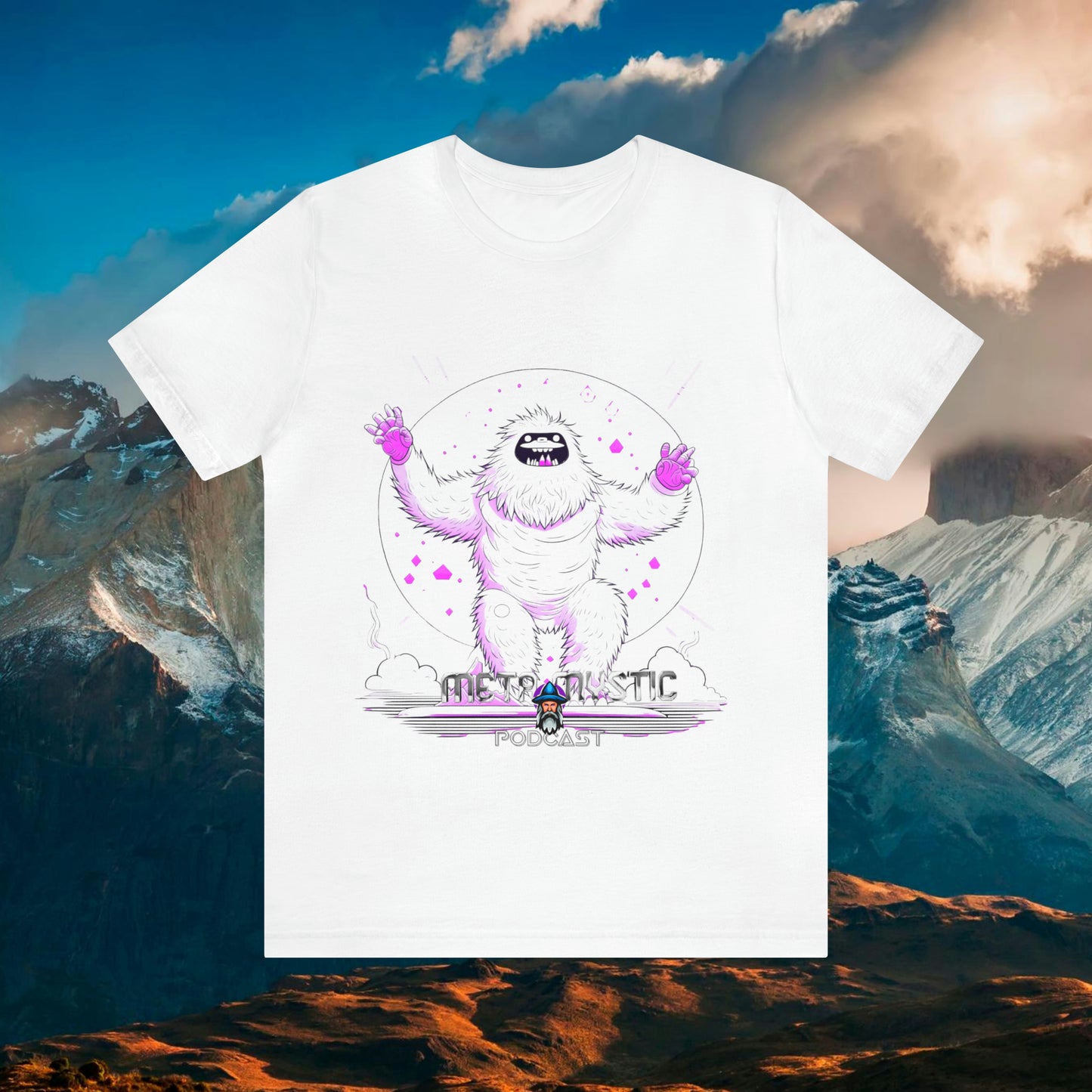 YETI UFO SPIRIT ANIMAL -META MYSTIC PODCAST Unisex Jersey Short Sleeve Tee