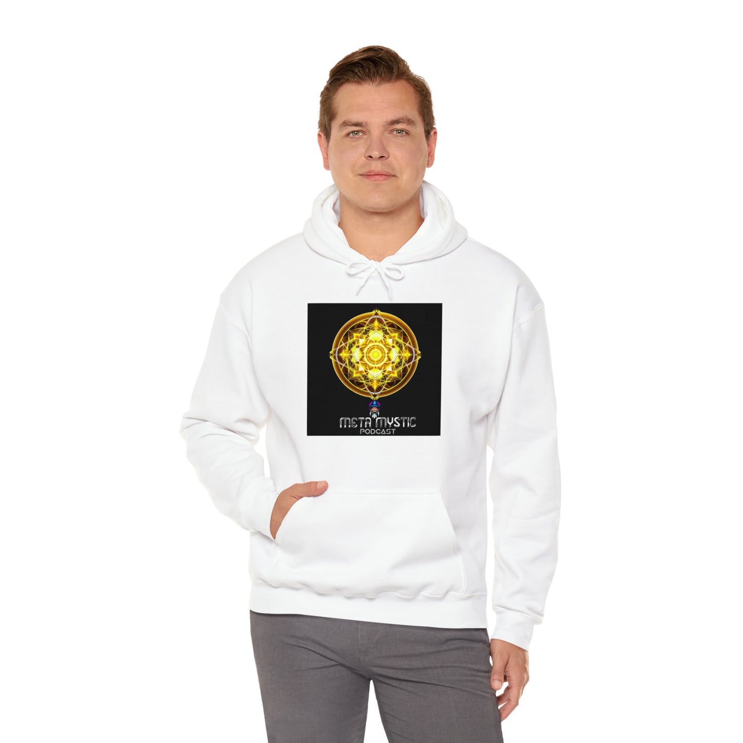 META MYSTIC PODCAST 'Golden Heart' Unisex Heavy Blend™ Hooded Sweatshirt