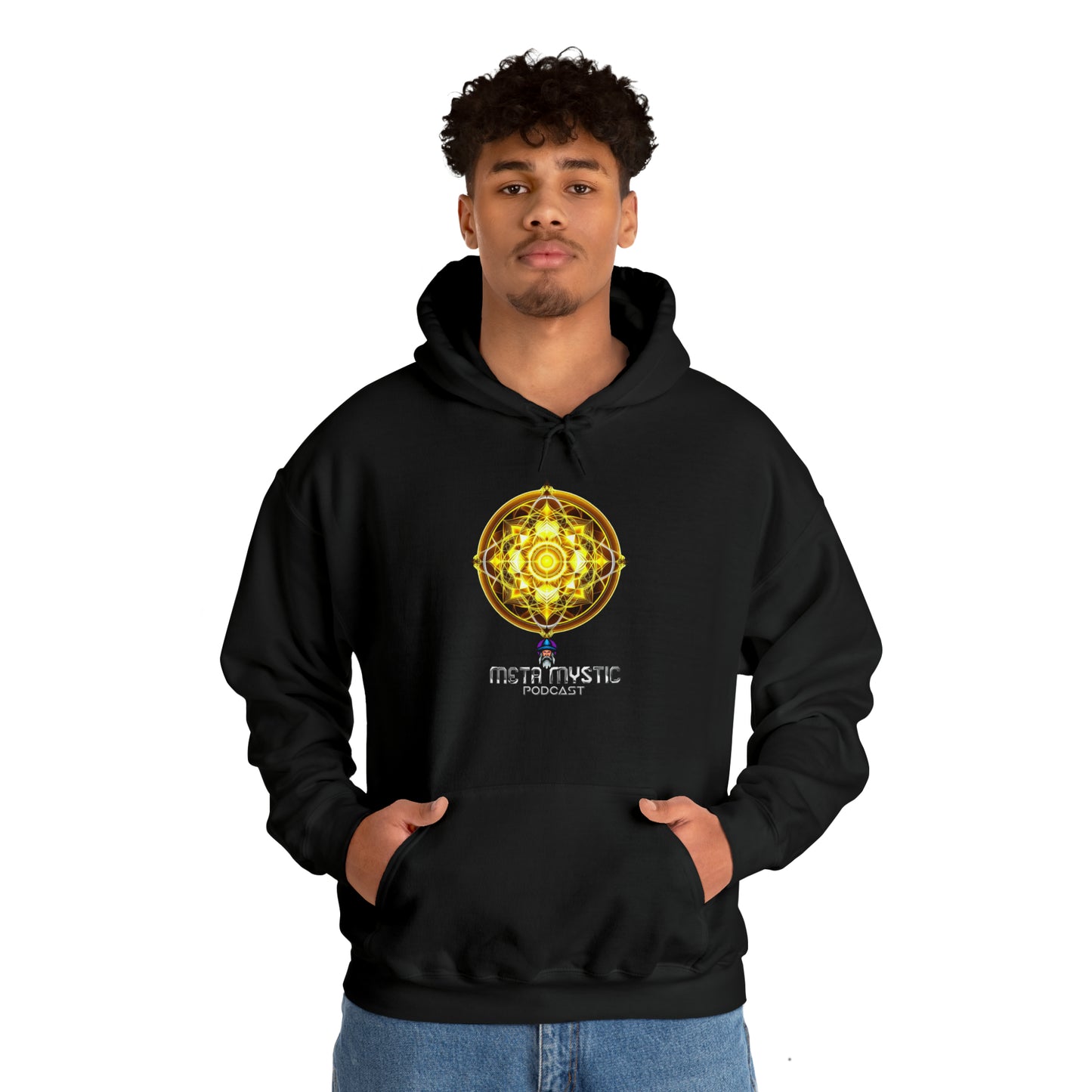 META MYSTIC PODCAST 'Golden Heart' Unisex Heavy Blend™ Hooded Sweatshirt