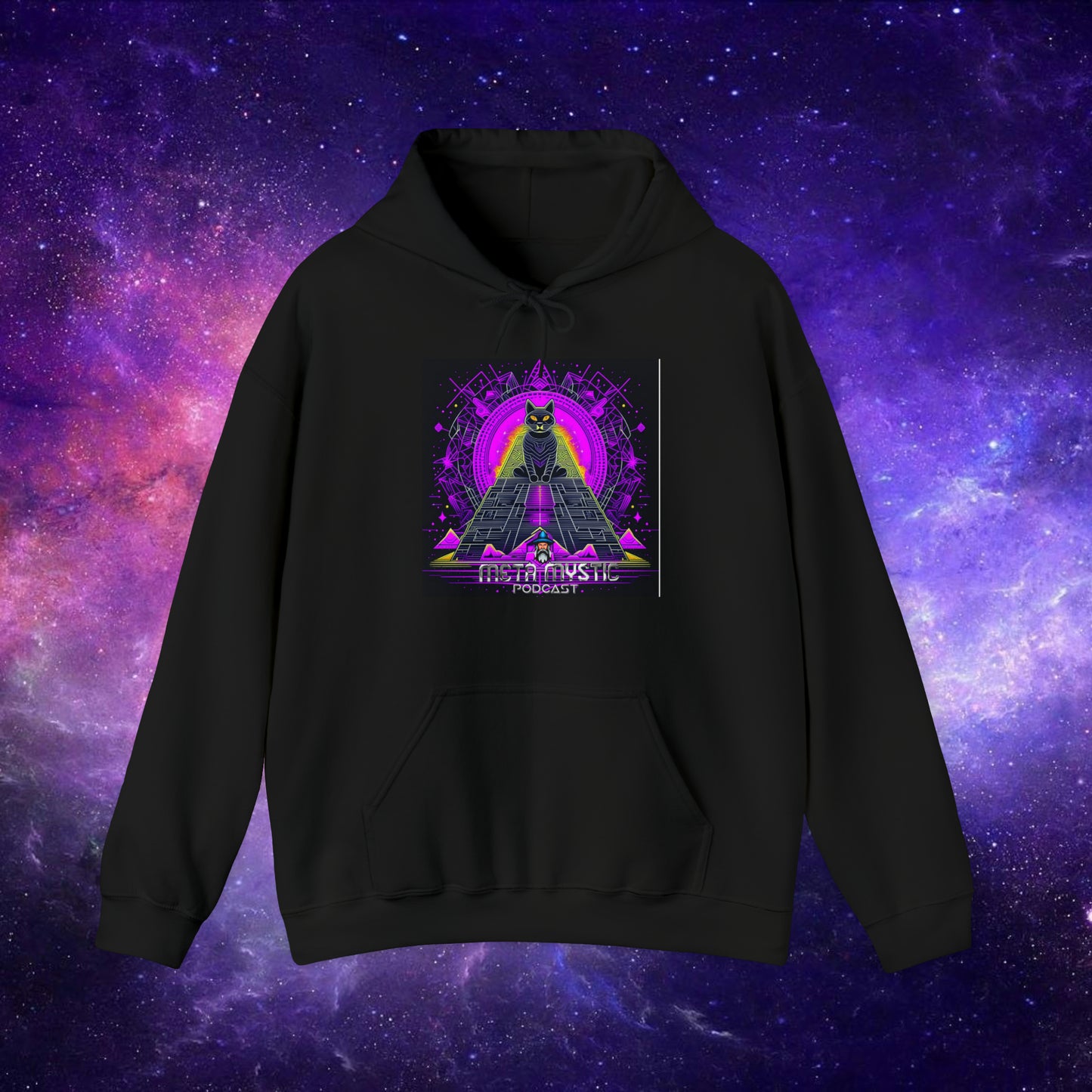 META MYSTIC PODCAST EGYPTIAN CATS Unisex Heavy Blend™ Hooded Sweatshirt