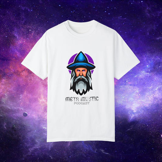 META MYSTIC PODCAST LOGO Unisex Garment-Dyed T-shirt